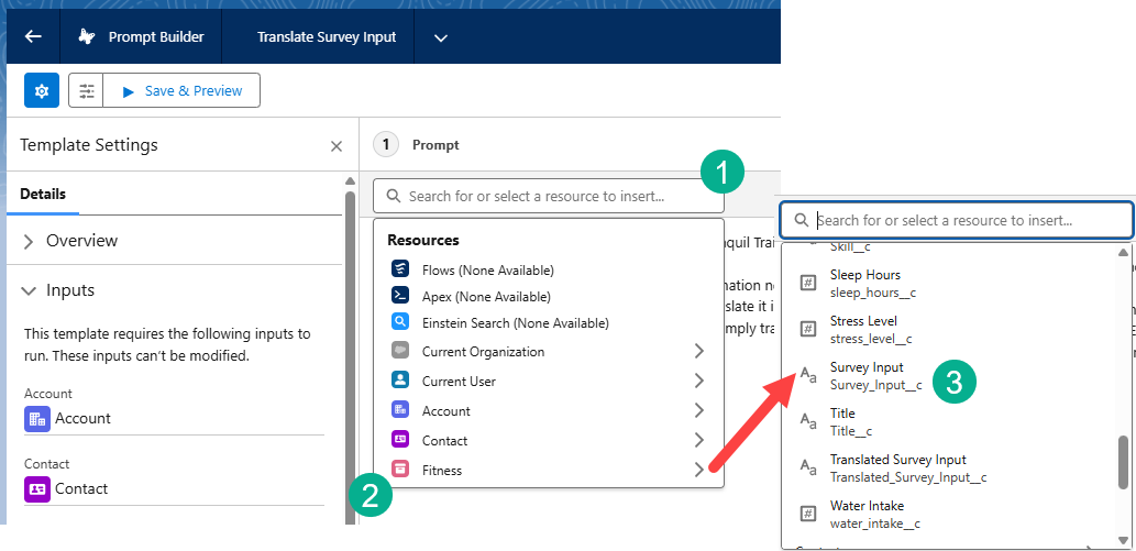 How to Finish Exercise I of the Prompt Builder Templates Superbadge